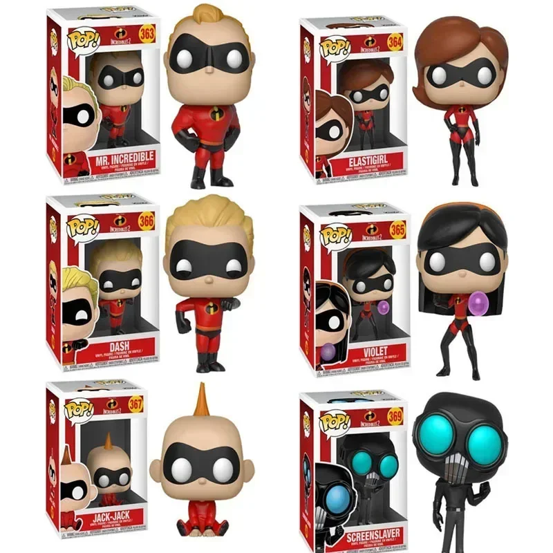 Фигурки игрушек FUNKO pop The Incredibles MR. Невероятные экраныslaver Dash Elastigirl Jack-Jack Фиолетовая