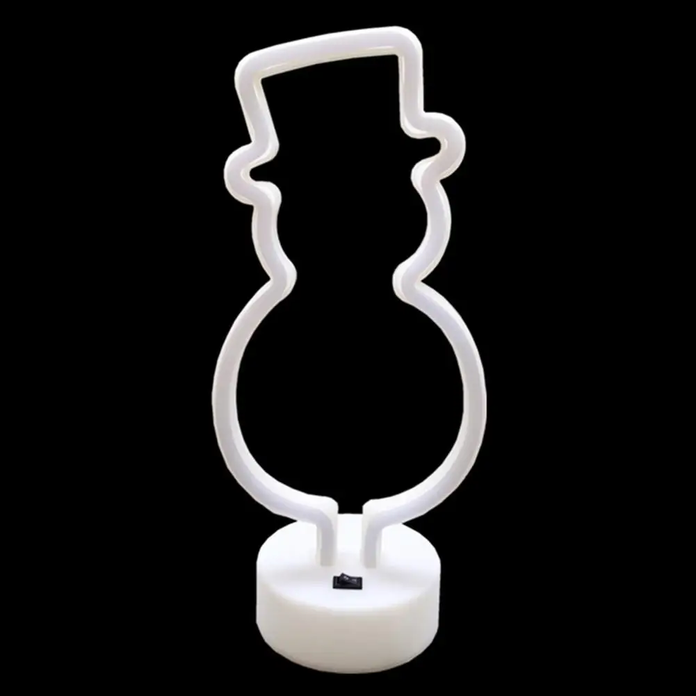 

Decorative Neon Light Snowman Neon Light Usb/battery Operated Led Sign Lamp Decoration Non-glaring Energy-saving Led Night Light