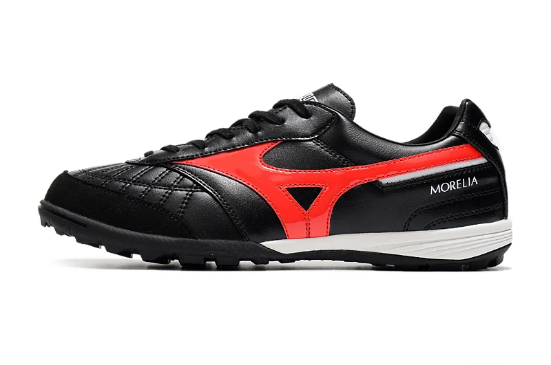 Original Mizuno Creation MORELIA TF M8 Men's Sports Shoes Mizuno Outdoor Sneakers Black/Red Color Size Eur 40-45