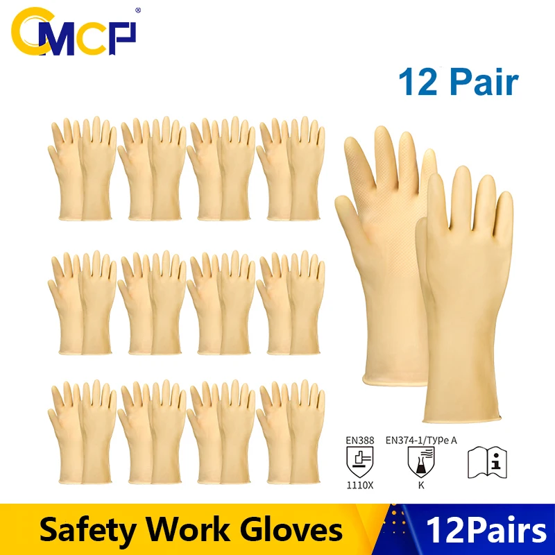 

CMCP 12 пар рабочие перчатки, оригинальные для мытья посуды, для дома, Стирка одежды, мойка автомобиля, водонепроницаемые перчатки