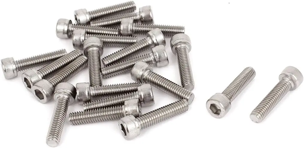 

M6x25mm Stainless Steel Hex Socket Cap Screws Head Key Bolts 20 Pcs