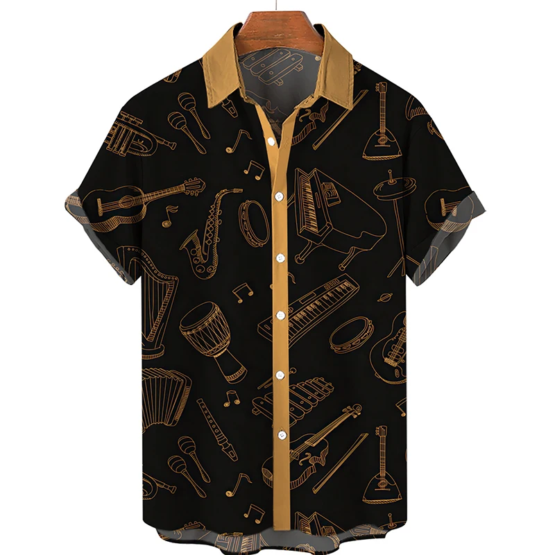 2022Summer New Hawaiian Man Shirt Fashion printing Short Sleeve Shirts loose Beach Party Shirts Men's Tops S-5XL