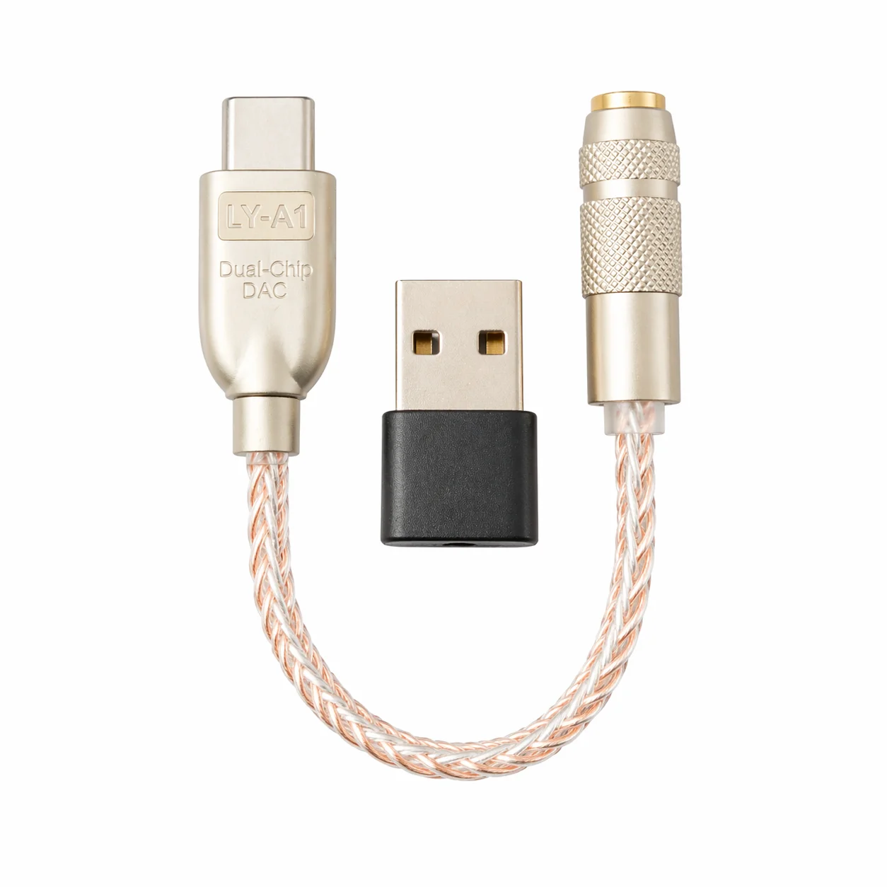 Фото Аудиоадаптер Music Upgrade LY-A1 USB-C DAC с чипами CX319993 и MAX97220, высококачественный преобразователь для телефонов и ноутбуков №4