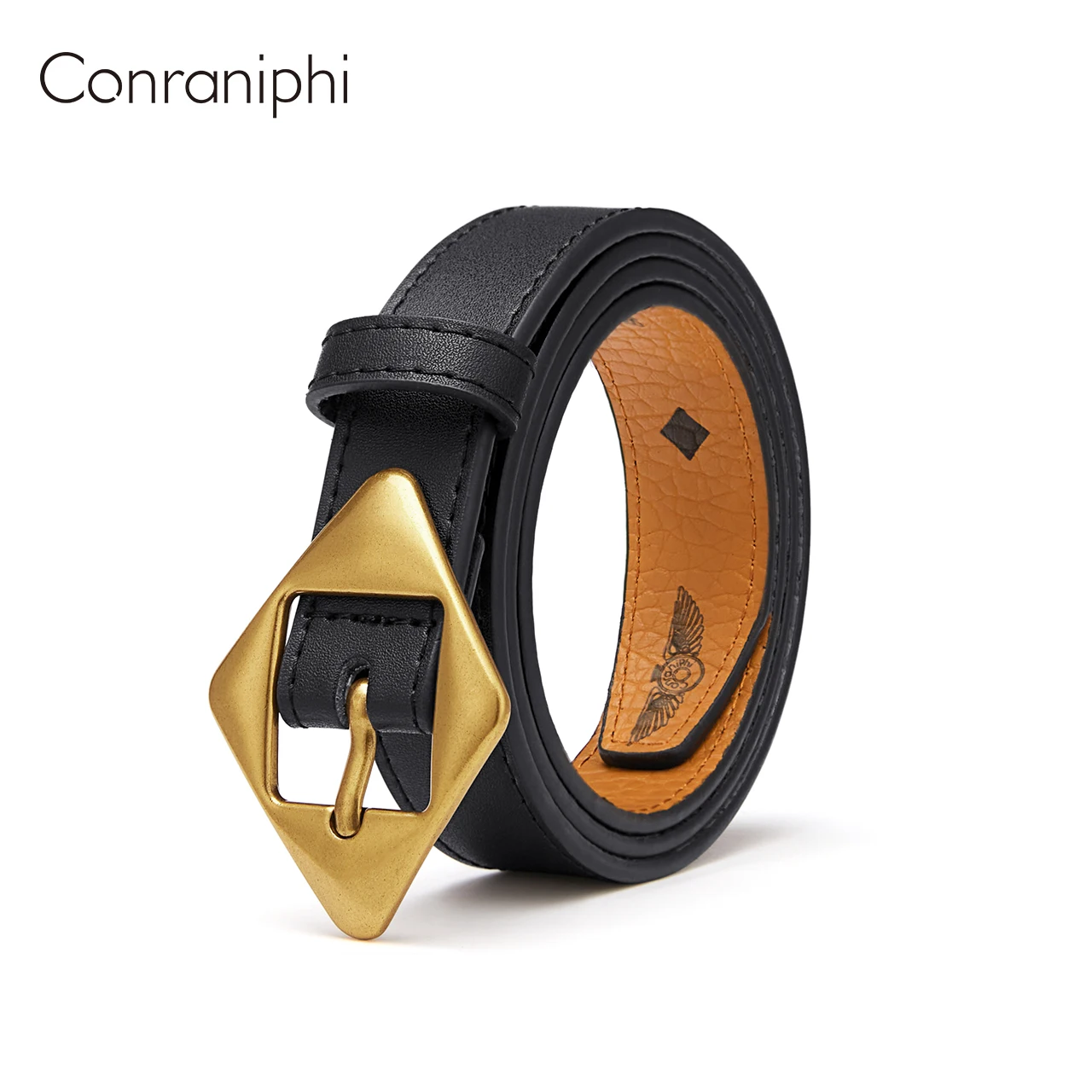 Leather Belt For Women Square Buckle Pin Buckle Jeans Black Belt Chic Luxury Brand Ladies Vintage Strap Female Waistband