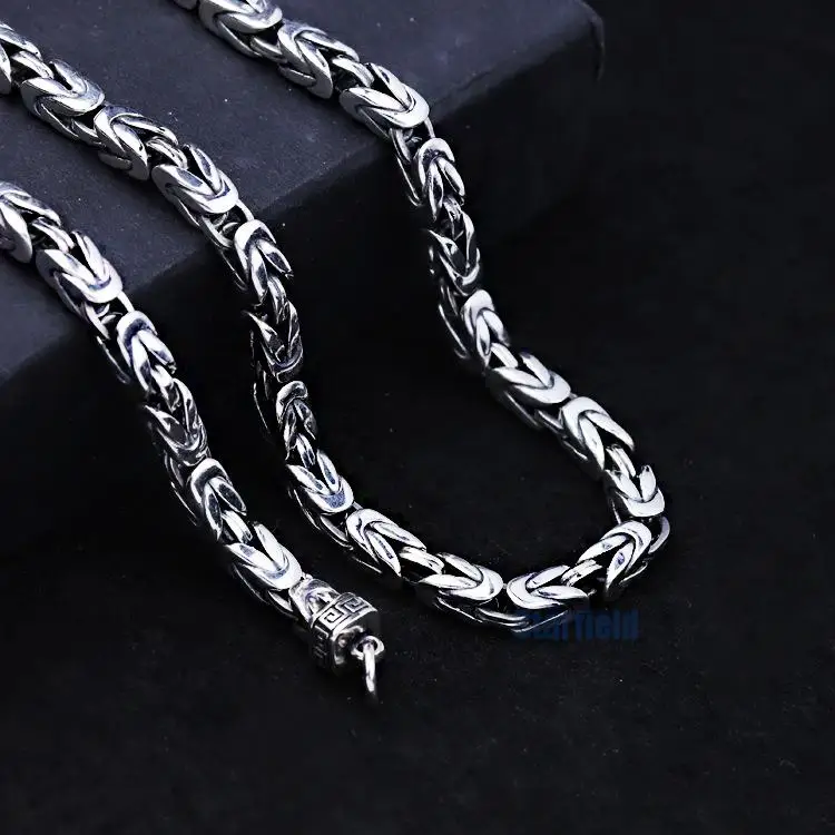 

S925 pure silver Thai silver ancient domineering necklace man chain personality
