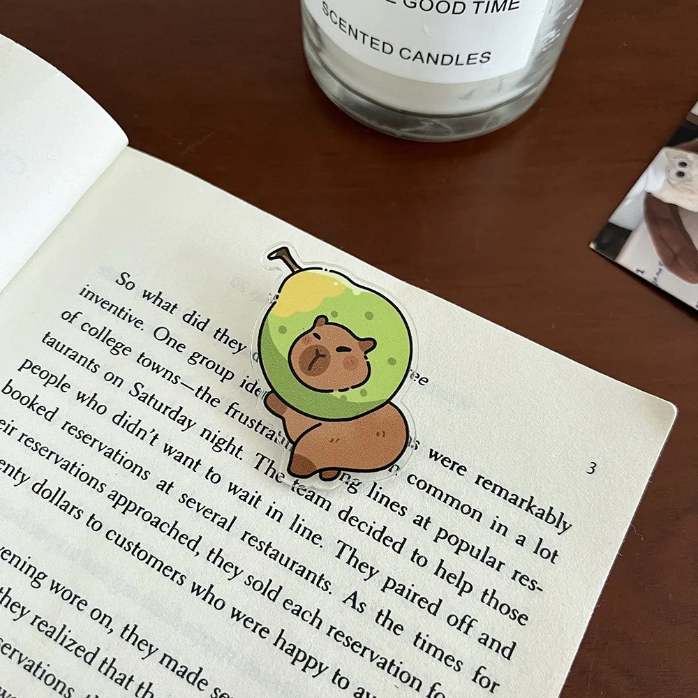 Изысканный нагрудник акриловая булавка капибара Милая брошь с фруктами