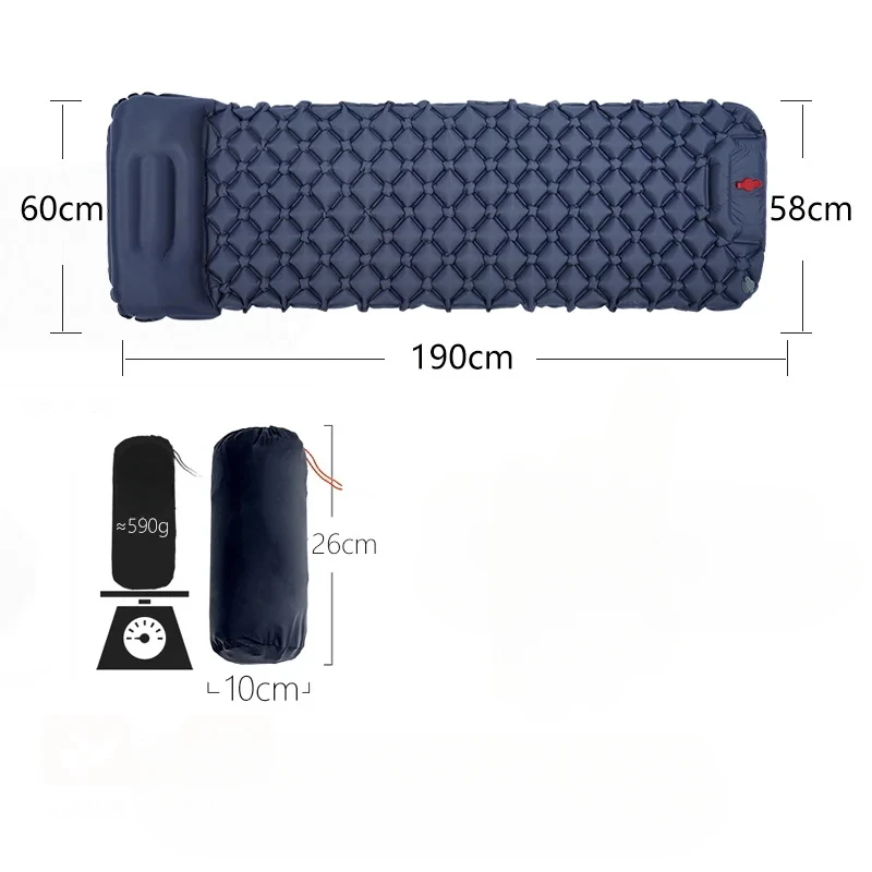 Спальный коврик с подушками надувной матрас для кемпинга на открытом воздухе