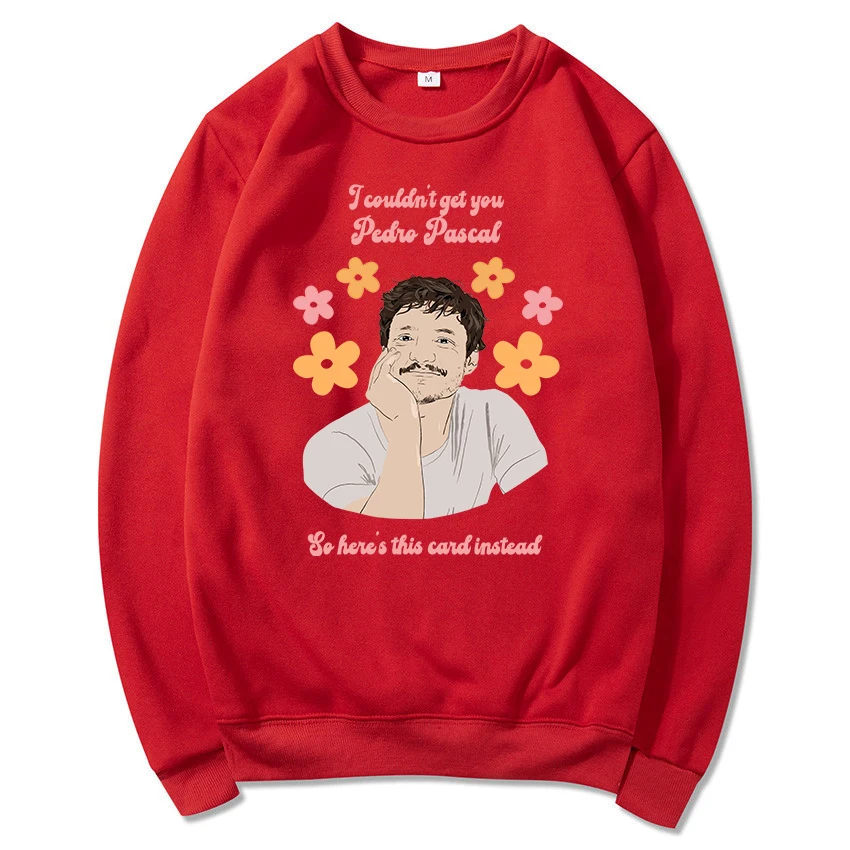 Свитшот Last of Us с изображением Педро Паскаля Y2k милый пуловер ретро свитшот