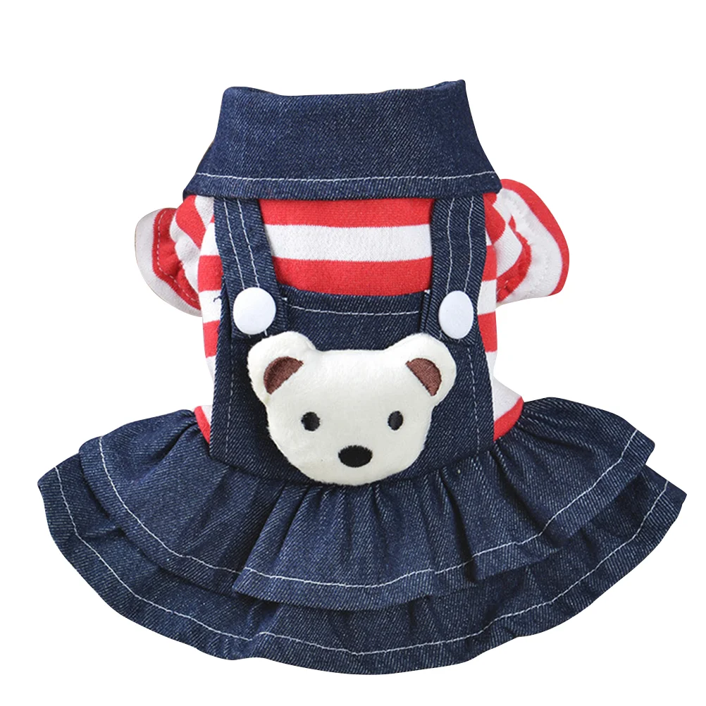 

Hemline Clothing Small Dog Costume Classic Puppy Outfit Striped Dog Girl Skirt Dog Dresses Dog Clothes