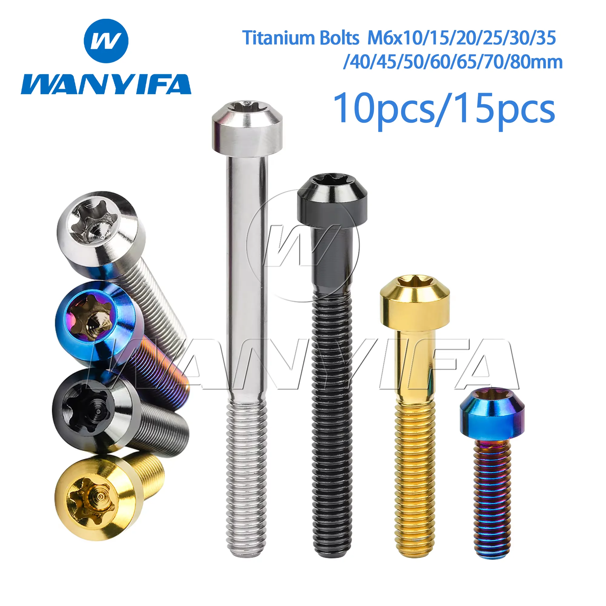 Фаски для велосипедов и мотоциклов 10/15 шт. размеры M6x10/15/20/25/30/35/40/45/50/60/65/70/80 мм