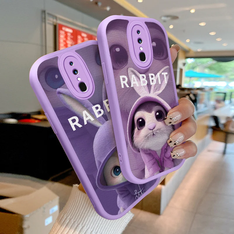 

Case for OPPO F11 A9 2019 A96 China A9x Reno 2 F Z 4 5 6 7 8 K Pro Find X3 Lite Oneplus Nord N20 Large Eyed Long eared Rabbit