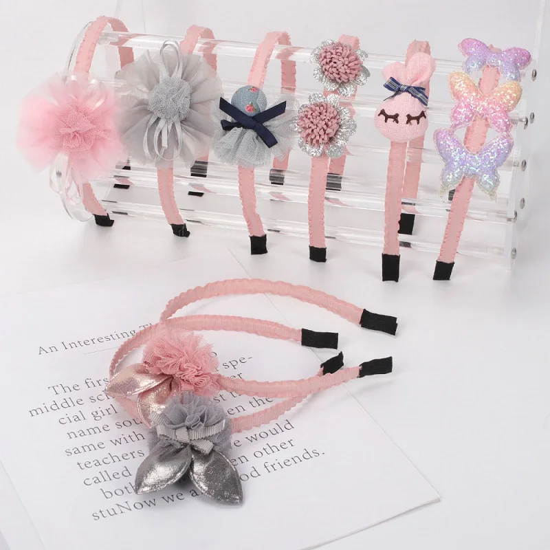 Cute Rabbits Bowknot Baby Girl Headband Korea Tie Winding Cloth Hair Hoop Kid Gift Cartoon Baby Hair Accessories diadema niña