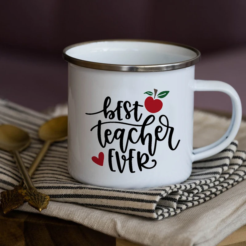 

Outdoor Mug Term School Gifts Best Teacher Ever Enamel Mug Teachers Appreciation Gift Teach Love Inspire Teacher Coffee Tea Cup