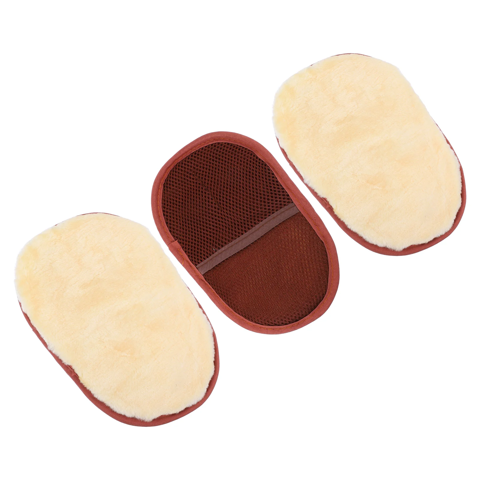 

3pcs Practical Plush Car Mitts Plush Car Washing Mitts Absorbent Plush Mitts