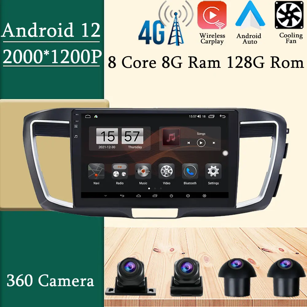 

Android 11 для Honda Accord 9 2014 - 2016 автомобильный радиоплеер навигация мультимедийный беспроводной Carplay GPS BT без DVD