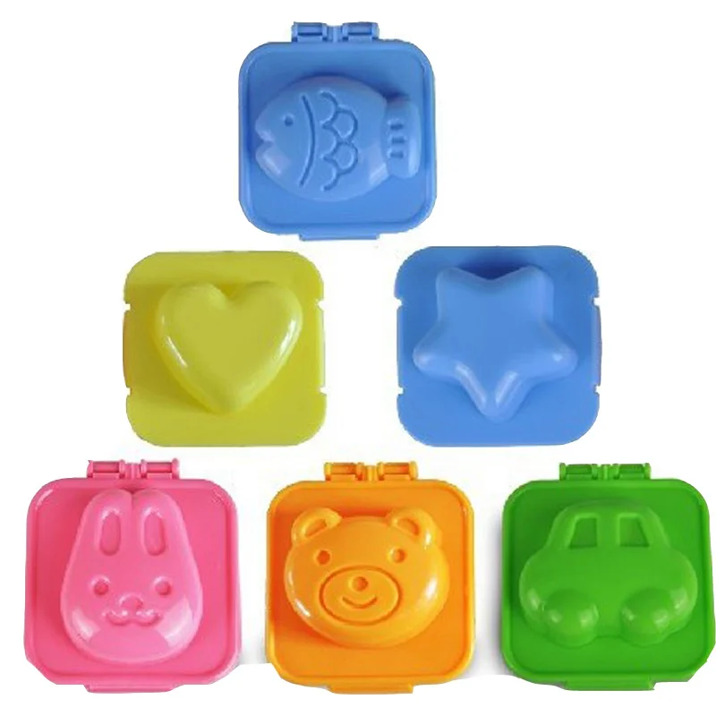 1/2Pcs Boiled Egg Mold Cute Cartoon 3D Ring Mould Bento Maker Cutter Decorating Tool Kitchen Accessories Baking |