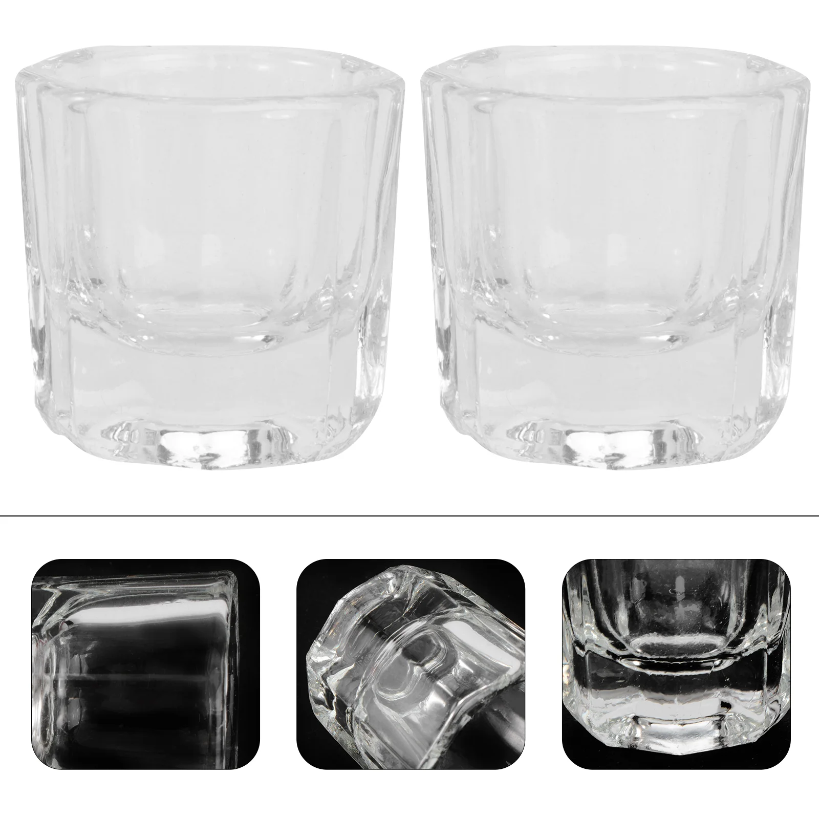 

Dish Dappen Cups Manicure Nail Tint Cup Liquid Crystal Acrylic Nails Bowls Holder Bowl Dishes Eyebrow Clear Dapping Mixing Tools