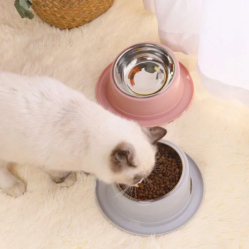 Аксессуары из нержавеющей стали для собак чаша стальной контейнер-кормушка
