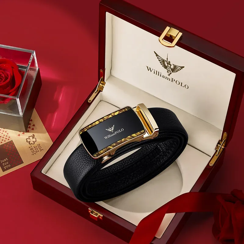 Ремень мужской из натуральной кожи кожаный деловой ремень воловьей с