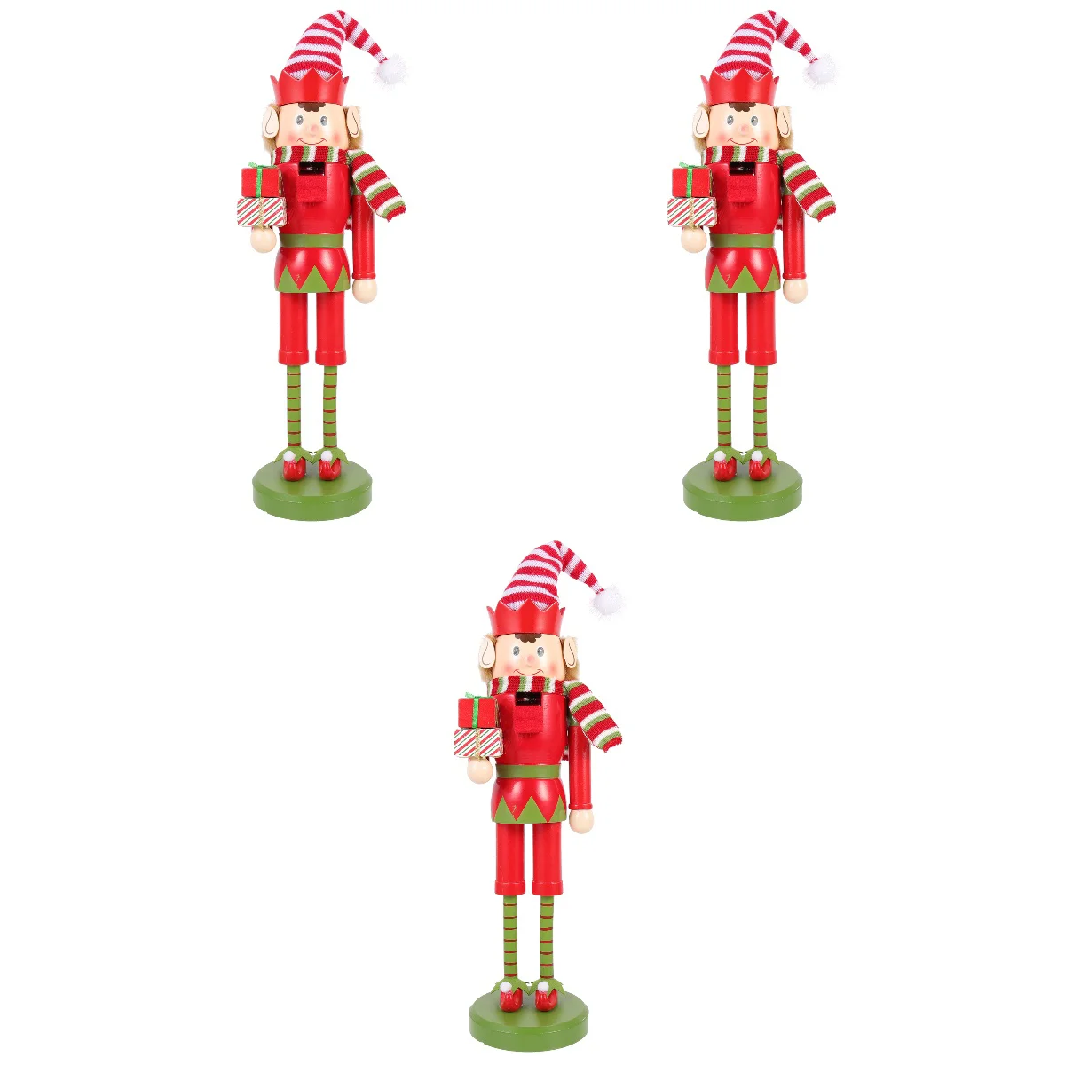 

Nutcracker Christmas Decor Wooden Desktop Soldier Puppet Nutcrackers Figures Decoration Decorative Elf Figurine Traditional