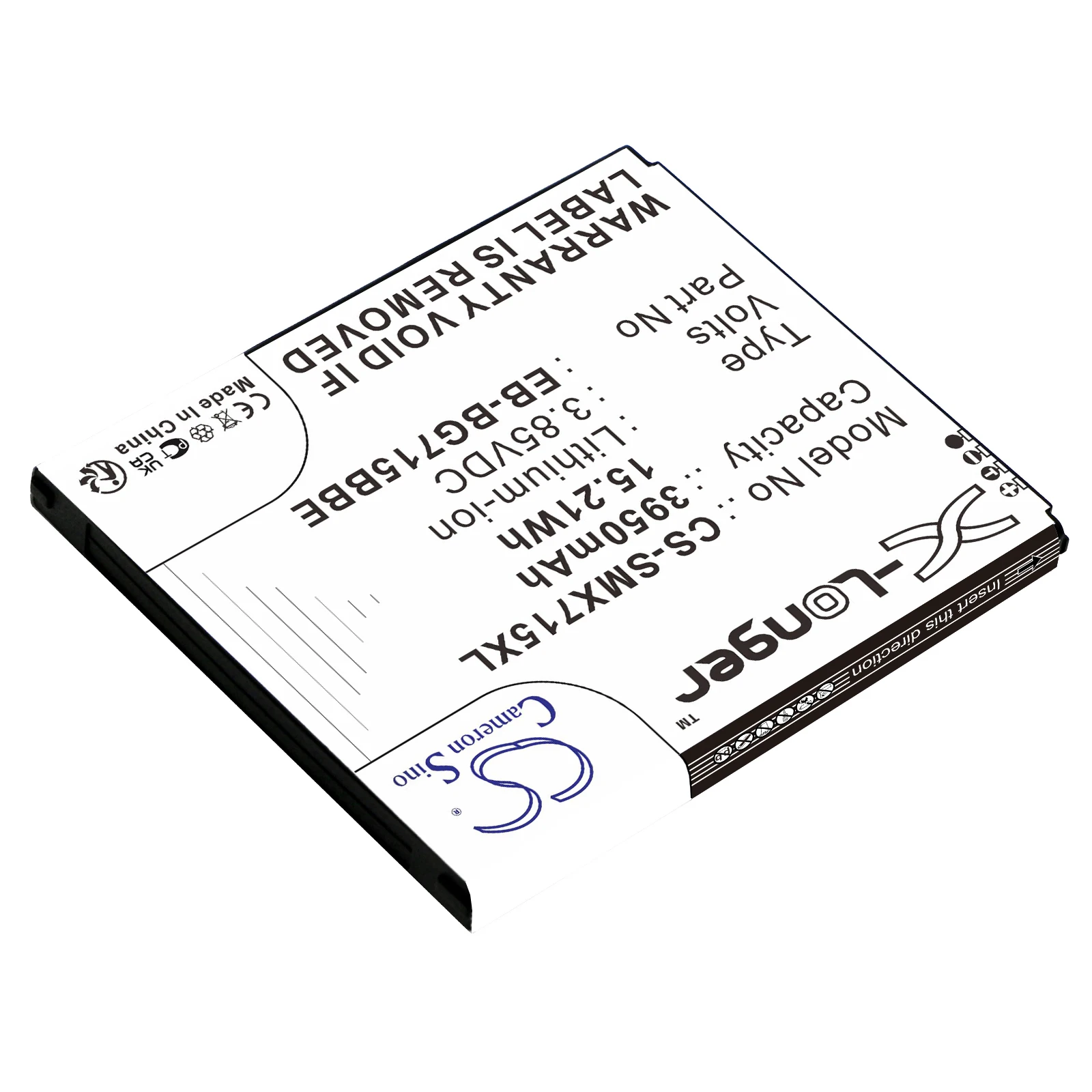 Фото Литий-ионный аккумулятор для Samsung 3.85V 3950mAh Совместимые модели: Galaxy Xcover Pro, SM-G715, SM-G715FN/DS, SM-G715U №2