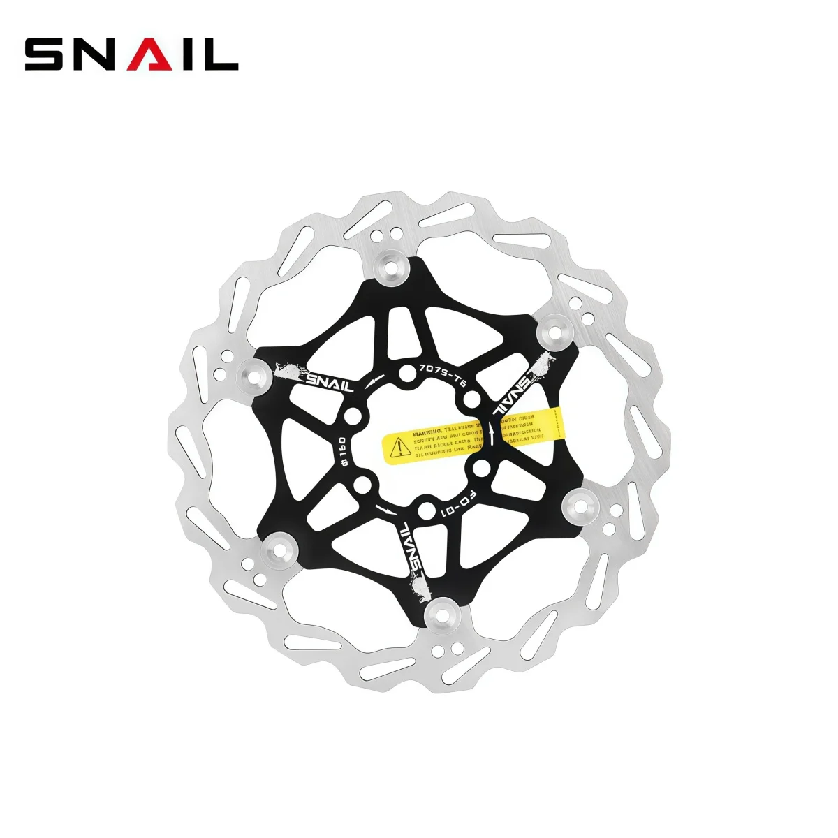 Фото Ротор дискового тормоза SNAIL с плавающим диском — роторы MTB с 6 болтами 203 мм / 180 мм / 160 мм Красный / Золотой / Синий / Зеленый / Фиолетовый / Черный 1 шт. №2