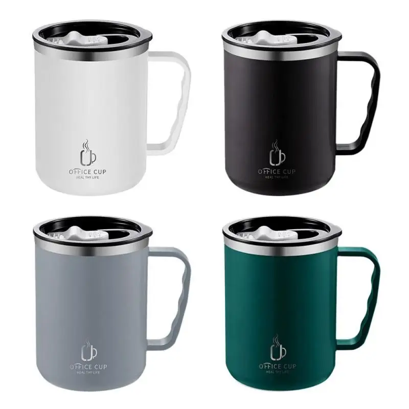 Mug 304 Stainless Steel Coffee Cup With Handle Leak-proof Vacuum Flask Insulated Cup Portable Thermal Water Bottle