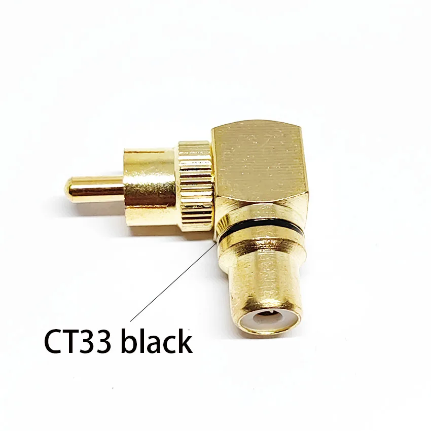 Конвертер RCA L-типа прямоугольный полностью медный переходник Папа-мама с