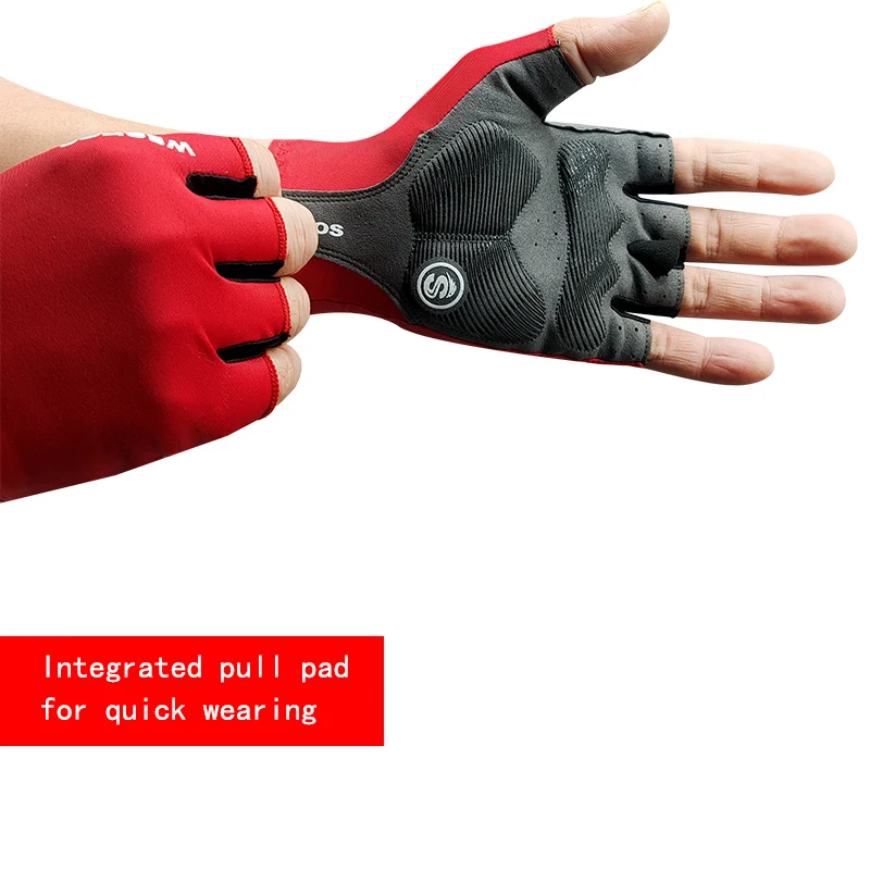 Weskos summer men's and women's bicycle riding Half Finger Gloves motorcycle sports mountain bike gel Fingerless Gloves
