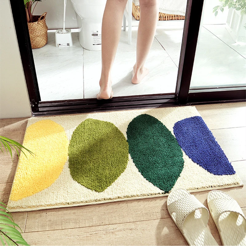 

45x65cm Absorbent Bath Mat Bathroom Non-slip Floor Mat Thicken Rectangle Carpets Living Room Sofa Chairs Area Rugs Washable