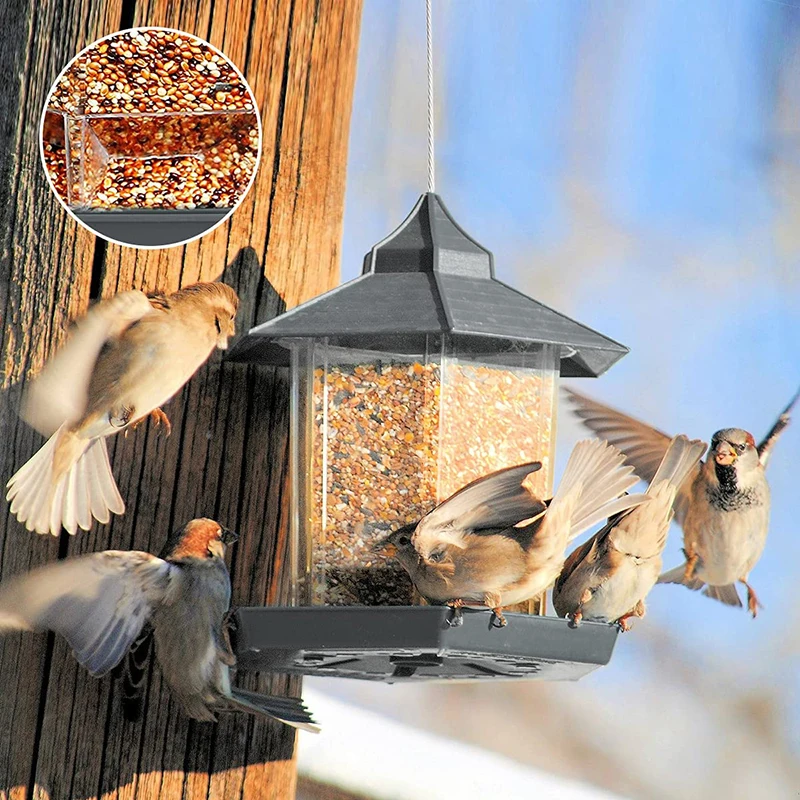 Водонепроницаемая беседка подвесная кормушка для диких птиц уличный контейнер с