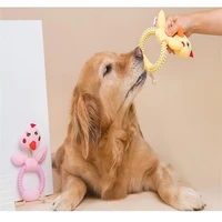 dog toys new gnawing interactive dog toys thorn ring chicken long rope plush dog toys