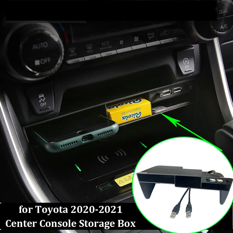 Контейнер-органайзер центральной консоли для Toyota RAV4 2020 2021 контейнер хранения