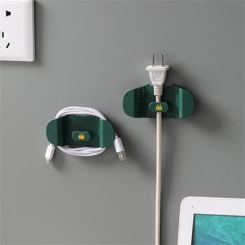 

Storage Organizer Strong Glue Hook Wall Hanging Free Punching Wire Winder Phone Cable Cable Management Cord Holder Wire Manager