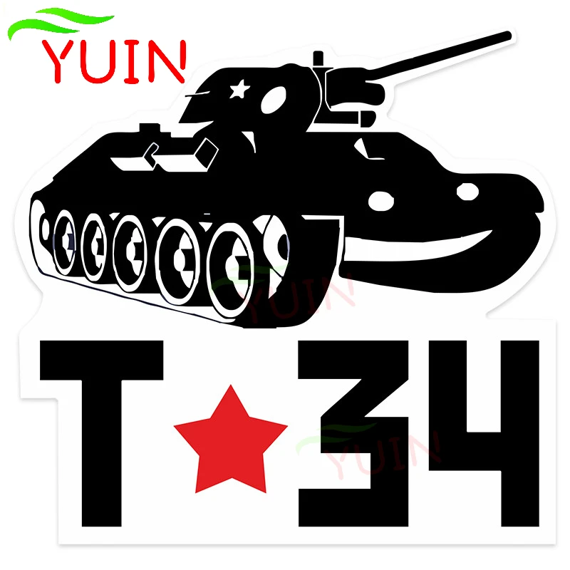 

Car Sticker T-34 Beware of Tank Automobile Styling Decal Fashion PVC Window Decoration Accessories Waterproof Anti-UV Decals