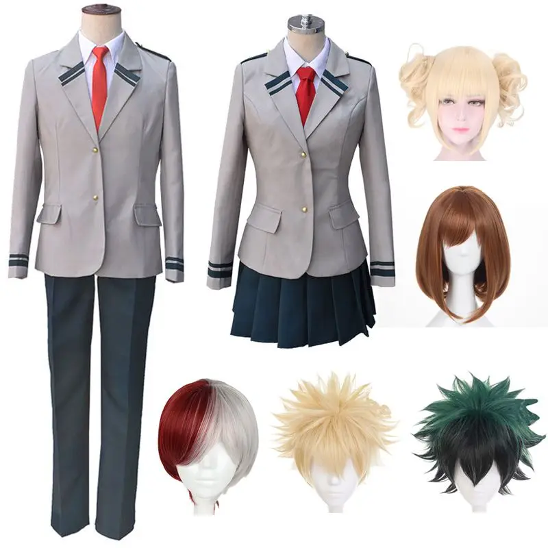 

Anime My Hero Academia Cosplay Costume High School Student Boku no Hero Uniform Midoriya Izuku Halloween Carnival Suits Dresses