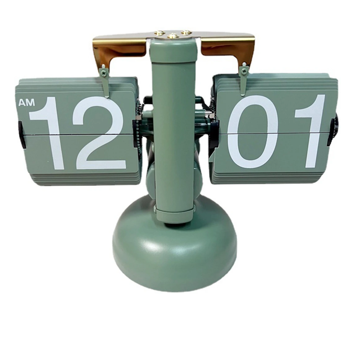 

Настольные часы-механические в стиле ретро-цифровой дисплей на батарейках-украшение для дома и офиса и школы, зеленые