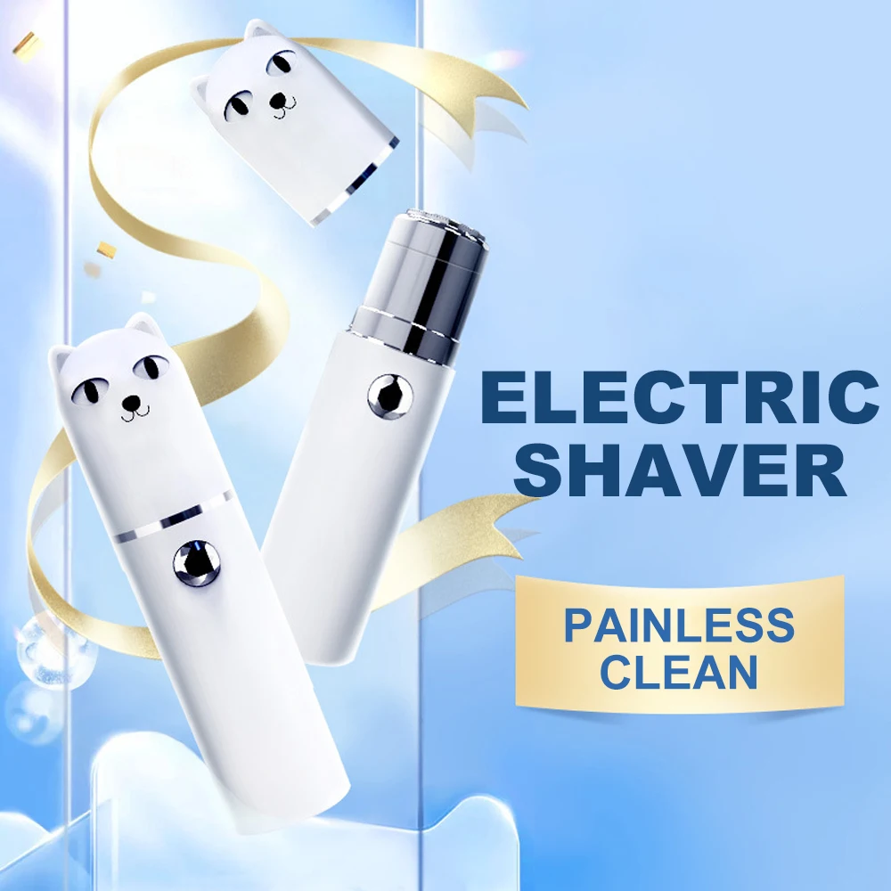 

Mini Electric Shaver Epilator Safe Painless Razor Beard Trimmer Women Men Shaving Machine Body Facial Underarm Hair Remover Tool