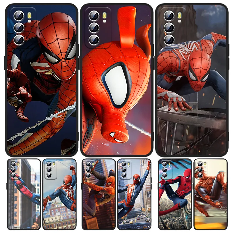 

Marvel Spiderman Anime For OPPO A5 A9 A12 A16 A16S A52 A53S A53 A54S A55 A72 A73 A74 A76 A94 2018 2020 4G Black Soft Phone Case