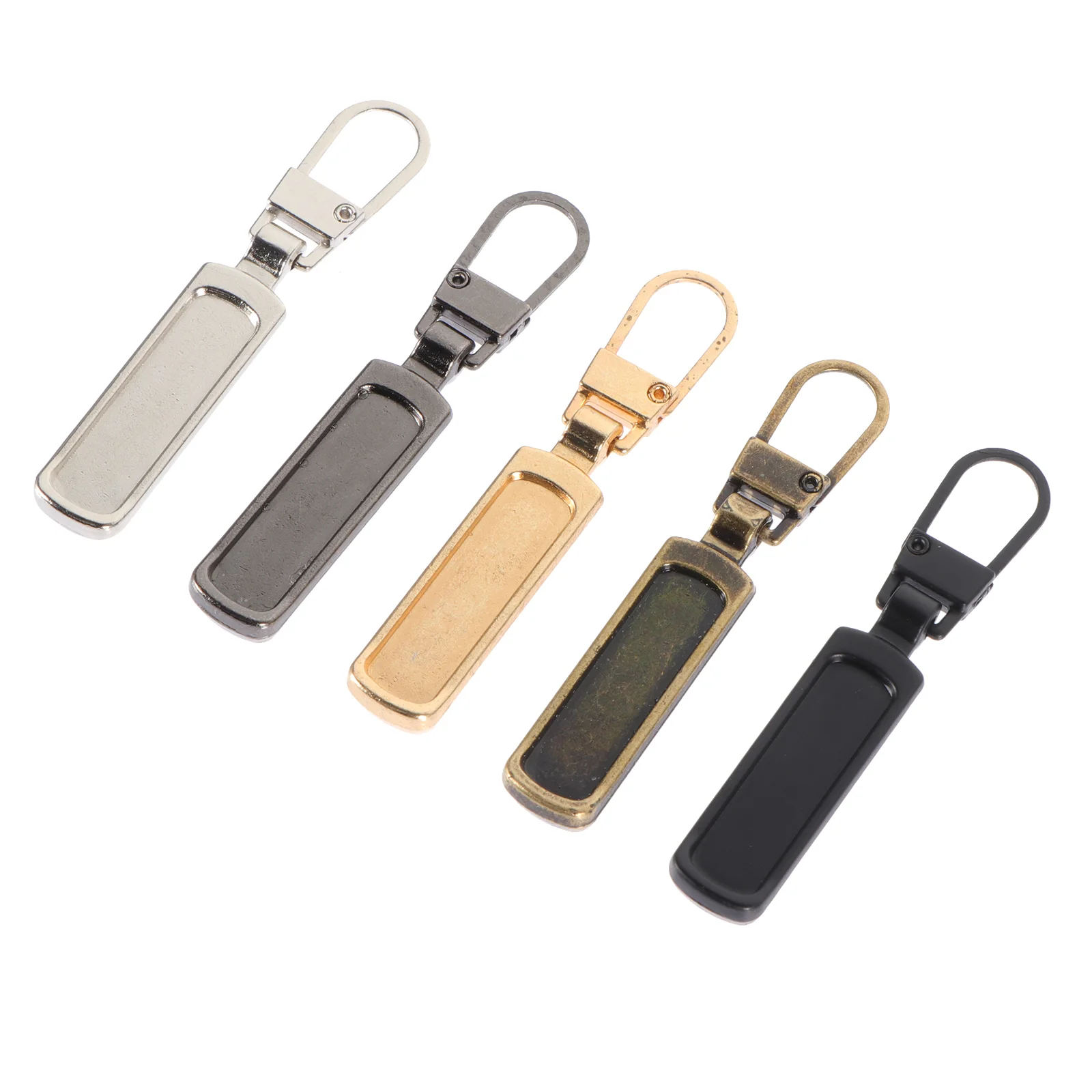 

5pcs Zipper Pullers Durable Replacement Zipper Heads Bag Zipper Repair Tools