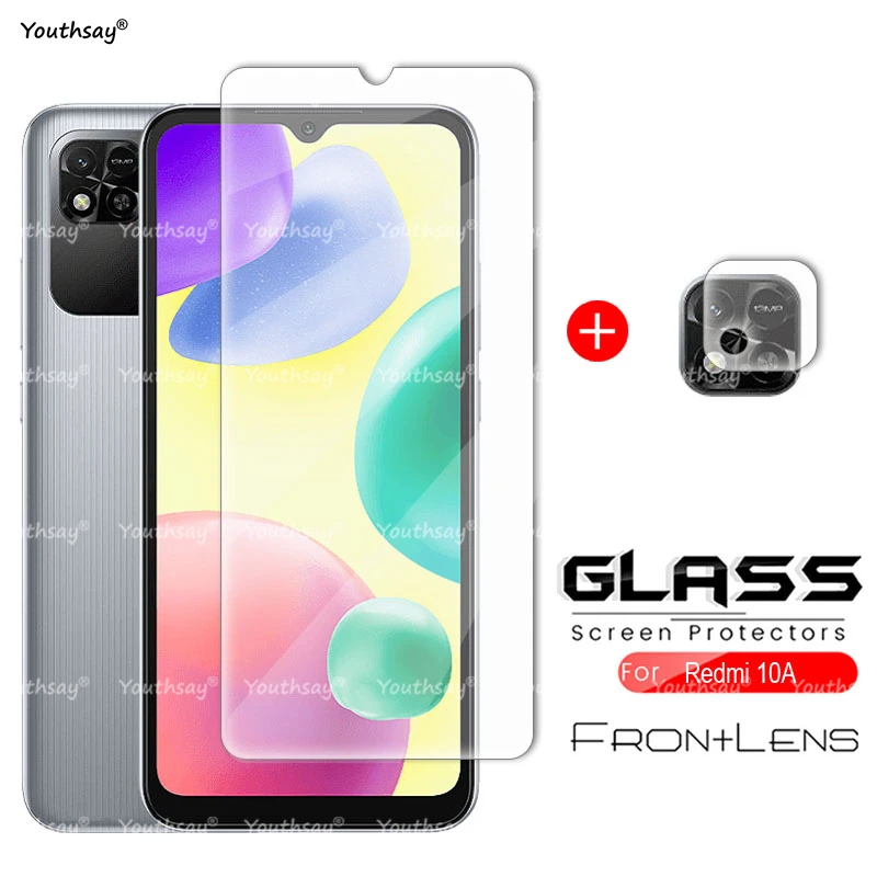 

For Xiaomi Redmi 10A Glass for Redmi 10A 10C 10 9C 9A 9T 9 Tempered Glass Screen Lens Camera Protector Film For Redmi 10A Glass
