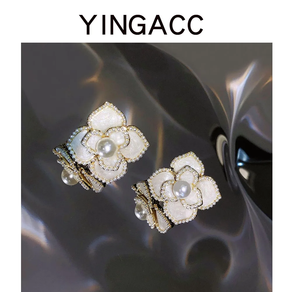 

Серьги-гвоздики YINGACC Han из серебра 925 пробы в виде четырехлистного маленького цветка, простые темпераментные серьги в форме цветка, новые мод...
