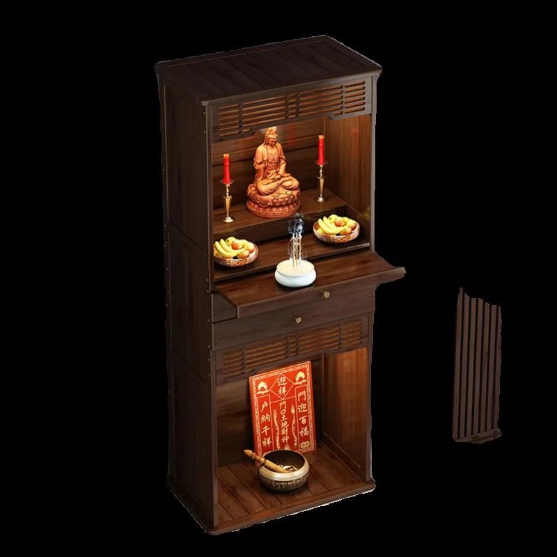 Буддийский нишевый новый вертикальный шкаф в китайском стиле двухслойный стол