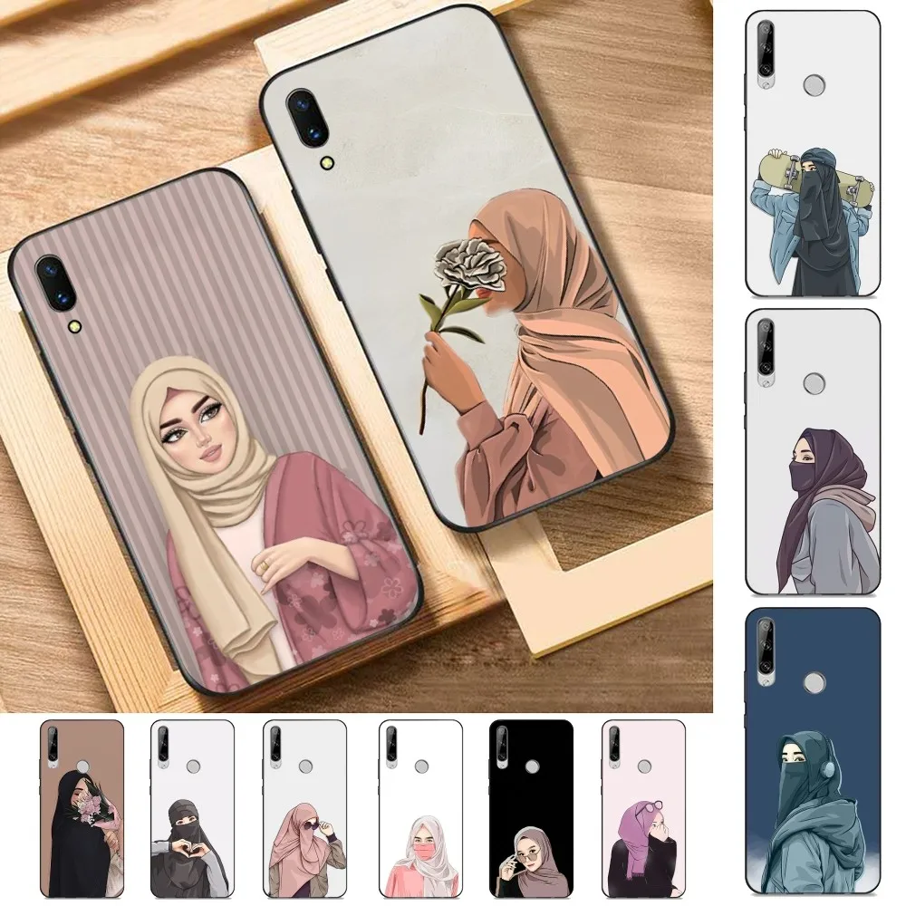 

Muslim Arabic Hijab Girl Phone Case For Huawei Y9 6 7 5 Prime Enjoy 7s 7 8 plus 7a 9e 9plus 8E Lite Psmart Shell