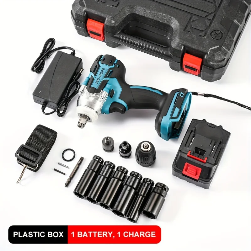 Беспроводной ударный гайковерт с высоким крутящим моментом литиевая батарея 21 В