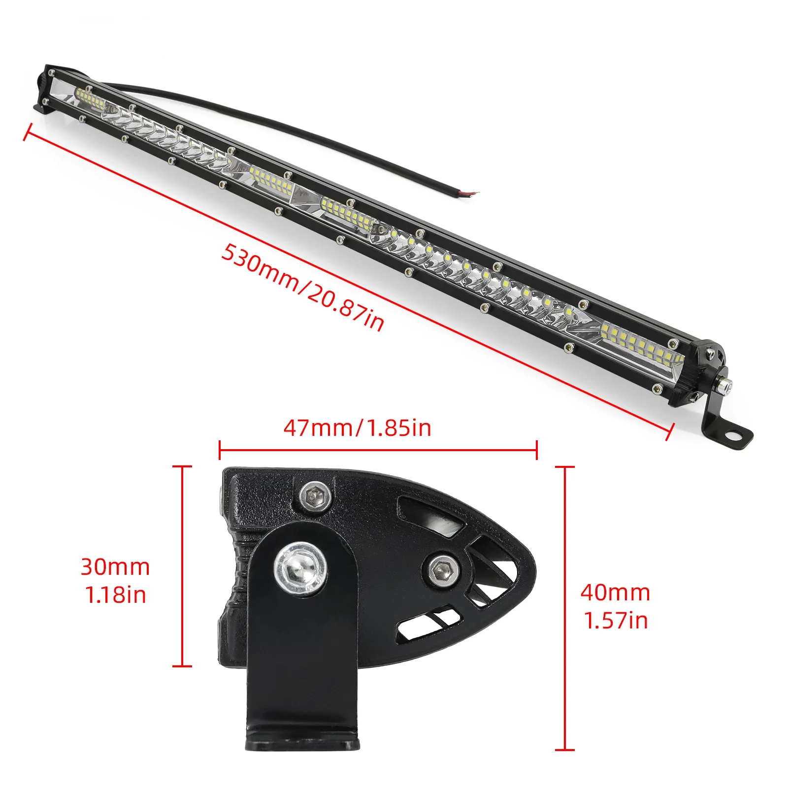 

12/20-дюймовый светодиодный светильник, светодиодные рабочие фары на крыше, 12 В, 24 В, прожектор, фары дальнего света, противотуманные фары для Jeep Truck Trailer 4x4 Offroad