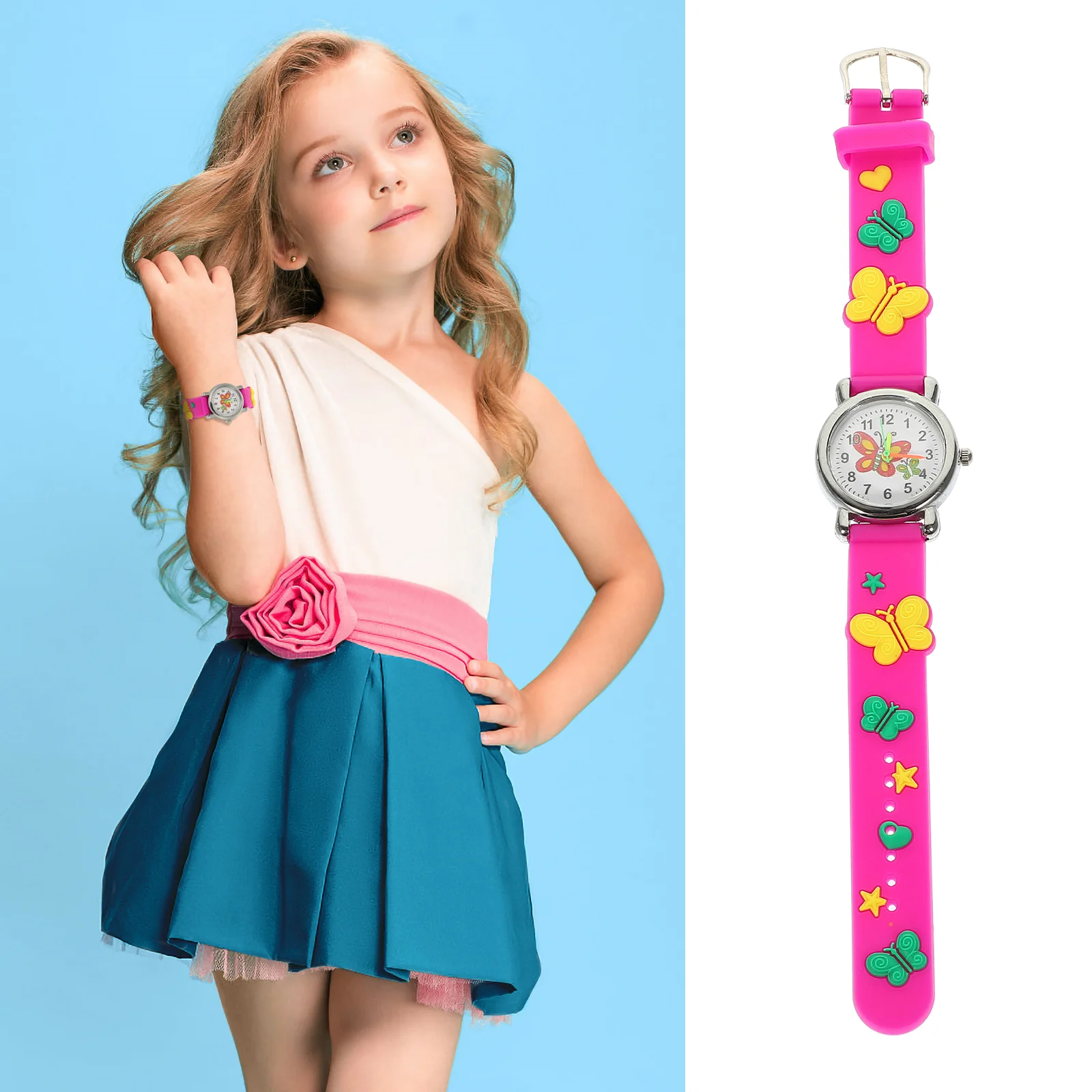 

Wrist Watch for Kids Best Toys Gifts Watch Present for Kids Students Butterflies Children's Day Students Watch for Home Present