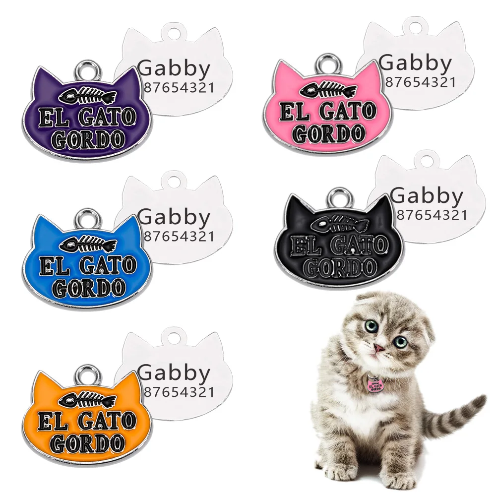 

Идентификационная бирка для собак и кошек, Персонализированные Бирки с гравировкой на заказ, для собак и кошек, аксессуары для ошейников