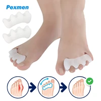 pexmen 2pcspair gel toe separators spreaders for pain relief toes corrector protectors for bunions overlapping hammertoes