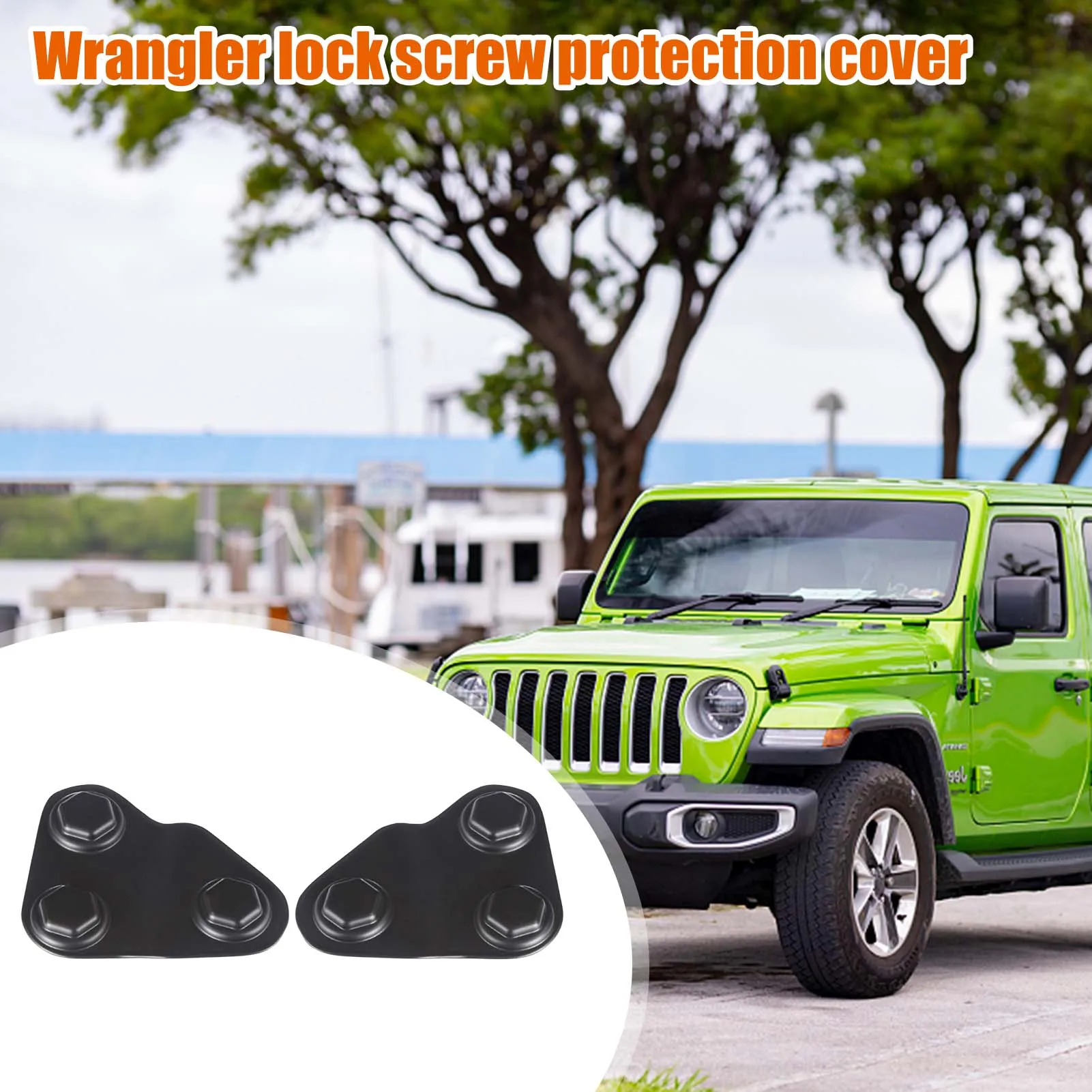 

Door Lock Screw Protector Protection Bolts Cover Trim Compatible With 2018-2020 Jeep JL JLU / 20-21 Jeep Gladiator JT